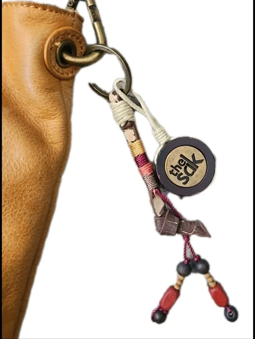 The Sak Beige Indio Leather Hobo Boho Bag